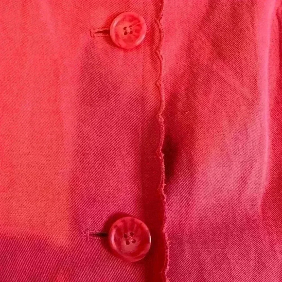 Pink Linen/Cotton 2 button Blazer with scalloped edging (Size 14) - Picture 9 of 9